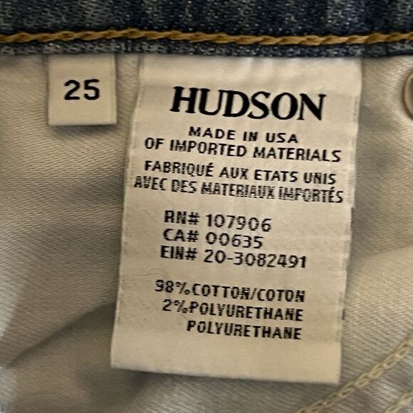 HUDSON Size 25 Riley Star Grommet Relaxed Boyfriend Jeans - Picture 5 of 6